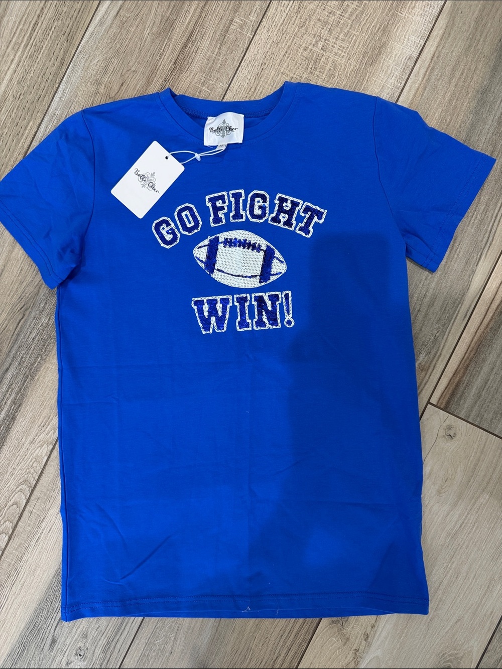 NWT Blue 'Go Fight Win!' Graphic T‑Shirt